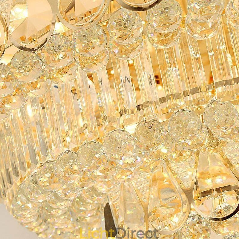 Luxe plafondlamp met kristallen, ronde lamp
