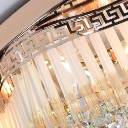 Moderne plafondlamp met kristallen, luxe ronde verlichting