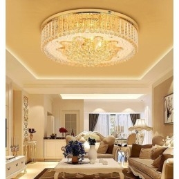 Elegante plafondlamp met gouden kristallen