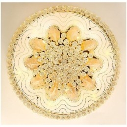 Elegante plafondlamp met gouden kristallen