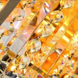 Elegante plafondlamp met gouden kristallen