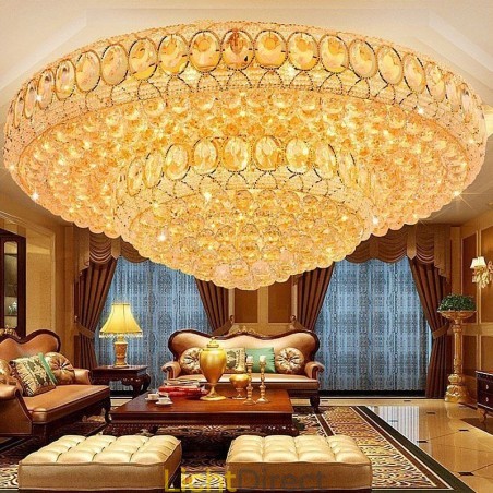 Luxe kristallen plafondlamp Europese ronde inbouwverlichting Luxe kristallen plafondlamp Europese ronde inbouwverlichting