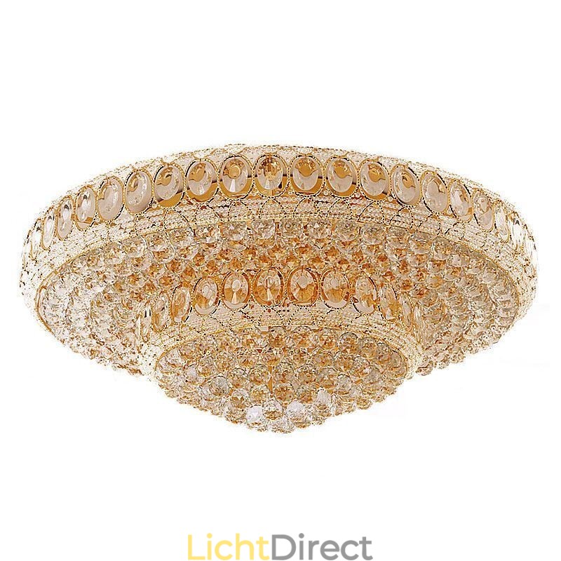 Luxe kristallen plafondlamp Europese ronde inbouwverlichting