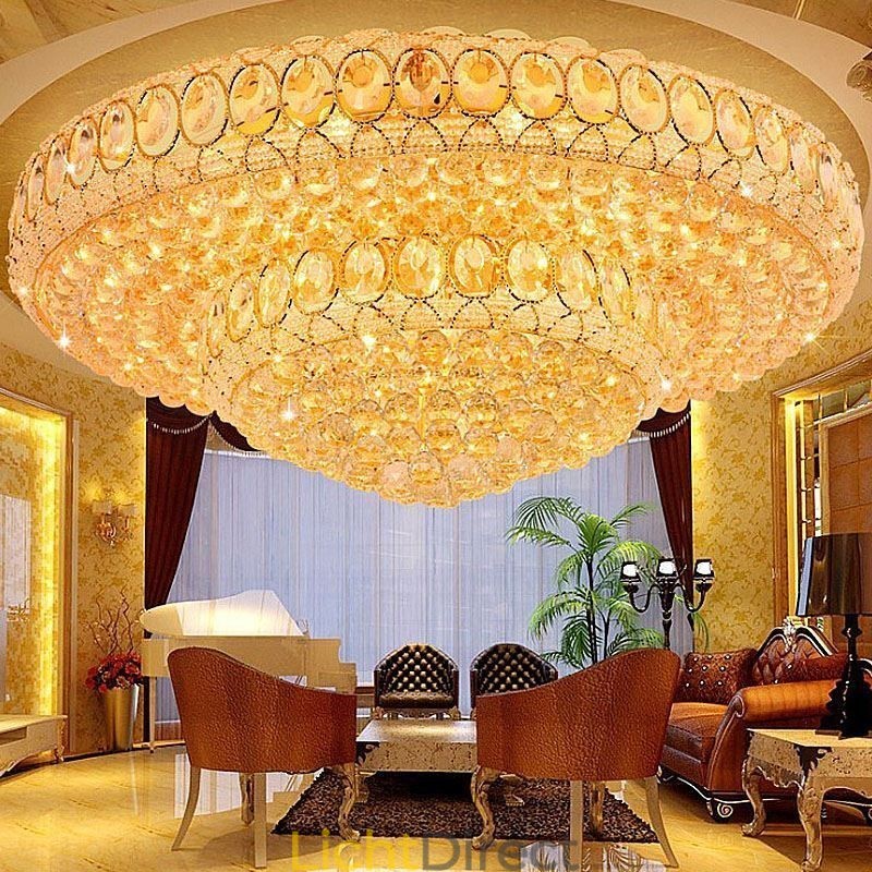 Luxe kristallen plafondlamp Europese ronde inbouwverlichting