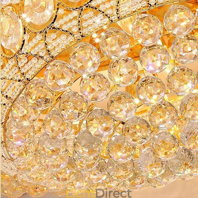 Luxe kristallen plafondlamp Europese ronde inbouwverlichting