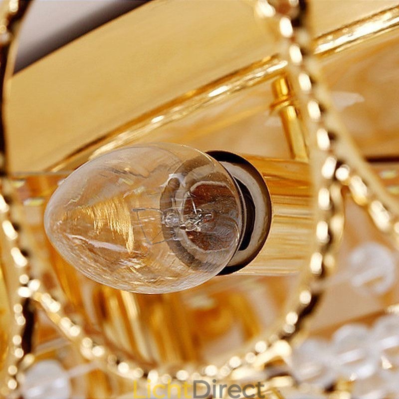 Luxe kristallen plafondlamp Europese ronde inbouwverlichting
