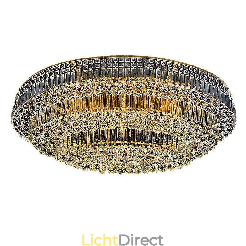 Plafondlamp met kristallen, inbouw, Europees ovaal