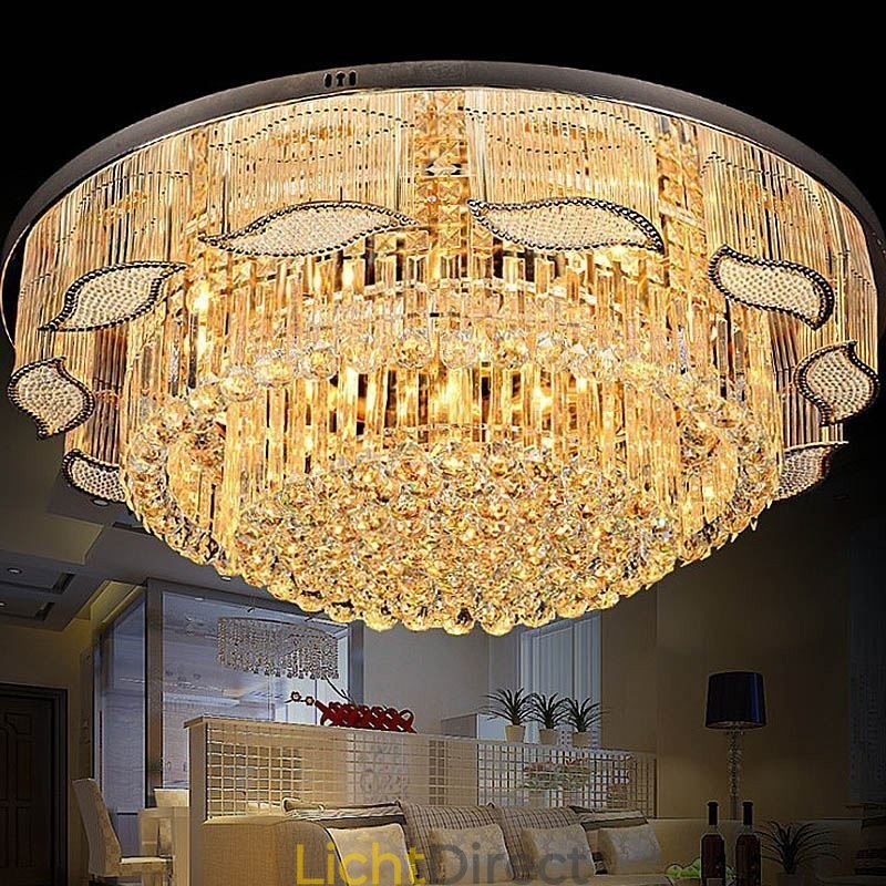 Kristallen plafondlamp, moderne, eenvoudige ronde plafondlamp