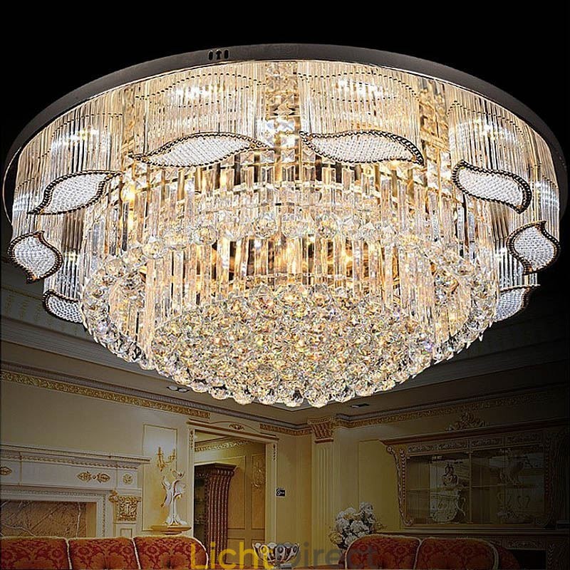 Kristallen plafondlamp, moderne, eenvoudige ronde plafondlamp