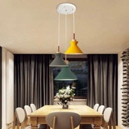 Nordic Macaron Island 3-lichts hanglamp, eenvoudig ijzer, Arti, drie lampen