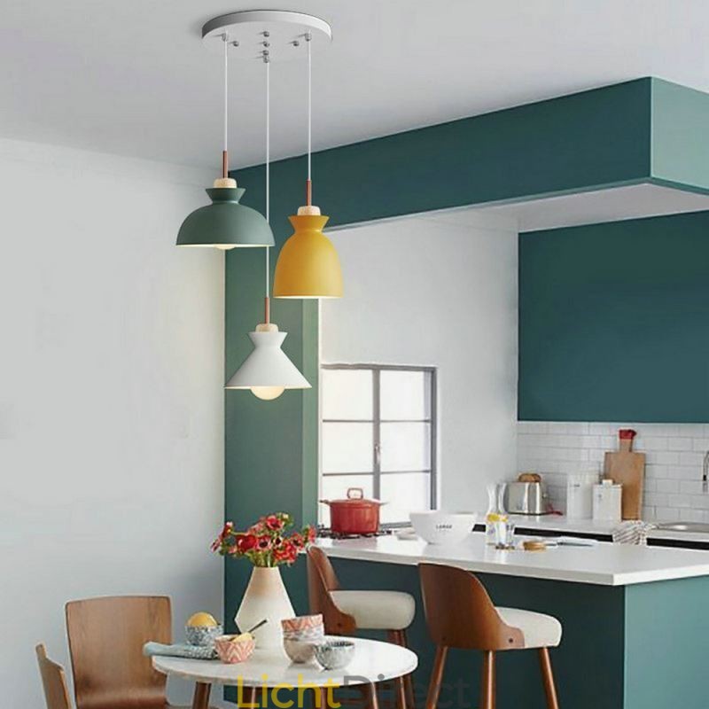 Macaron Hanglamp Nordic Eenvoudige IJzeren Arti Drie Lichten Armatuur