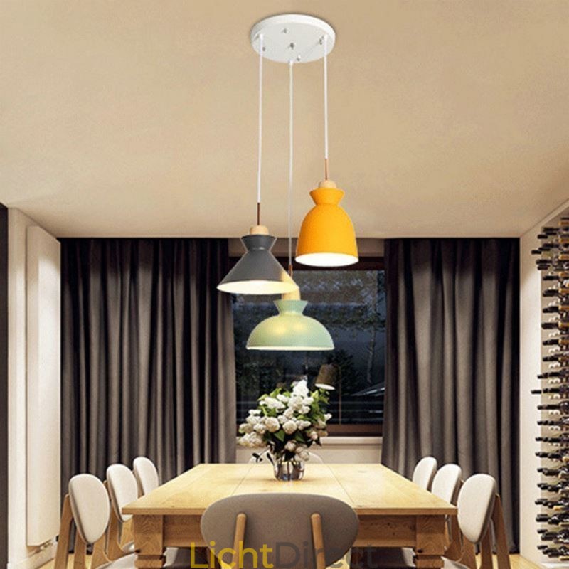 Macaron Hanglamp Nordic Eenvoudige IJzeren Arti Drie Lichten Armatuur