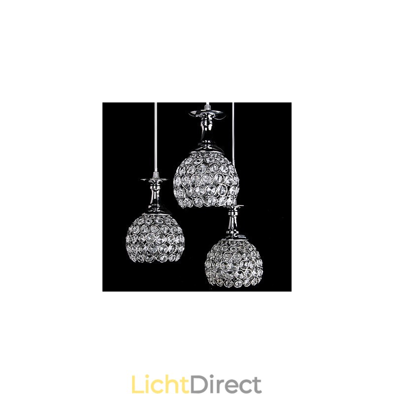 Kristallen kroonluchter Modern eigentijds metaal