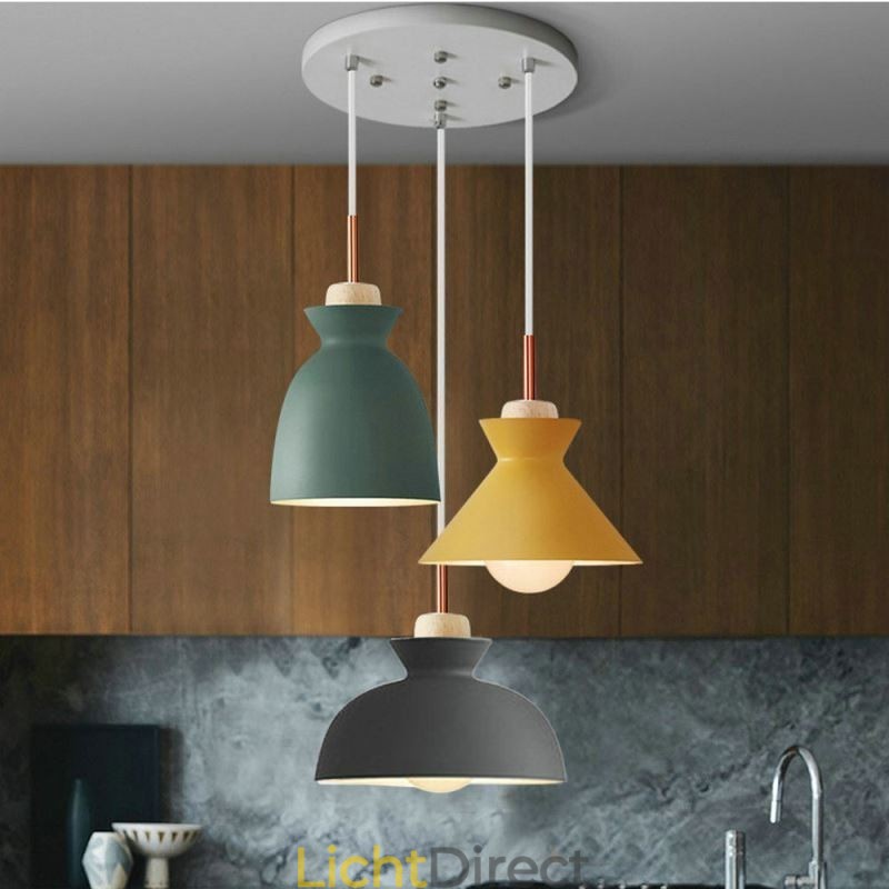 Macaron Hanglamp Nordic Eenvoudige IJzeren Arti Drie Lichten Armatuur