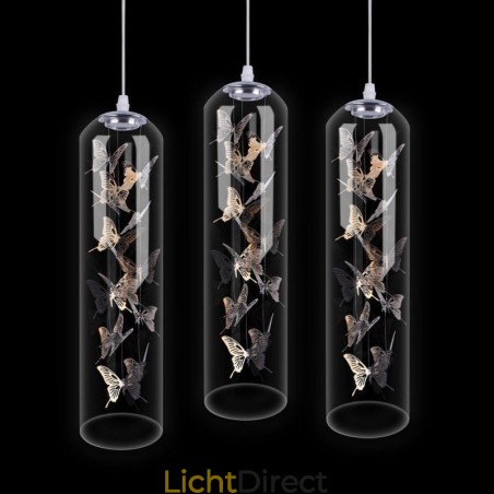 Glazen hanglamp Creatieve Scandinavische cilinderlamp Vlinderlamp Glazen hanglamp Creatieve Scandinavische cilinderlamp Vlinderlamp