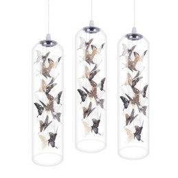 Glazen hanglamp Creatieve Scandinavische cilinderlamp Vlinderlamp