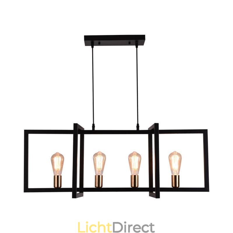 4-lichts hanglamp in industriële stijl Lightingway