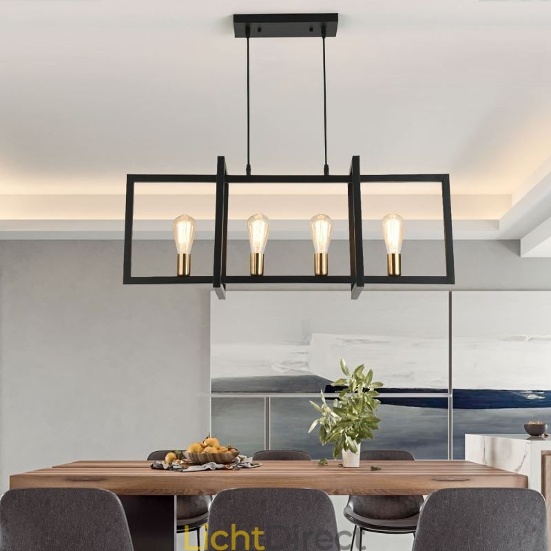 4-lichts hanglamp in industriële stijl Lightingway
