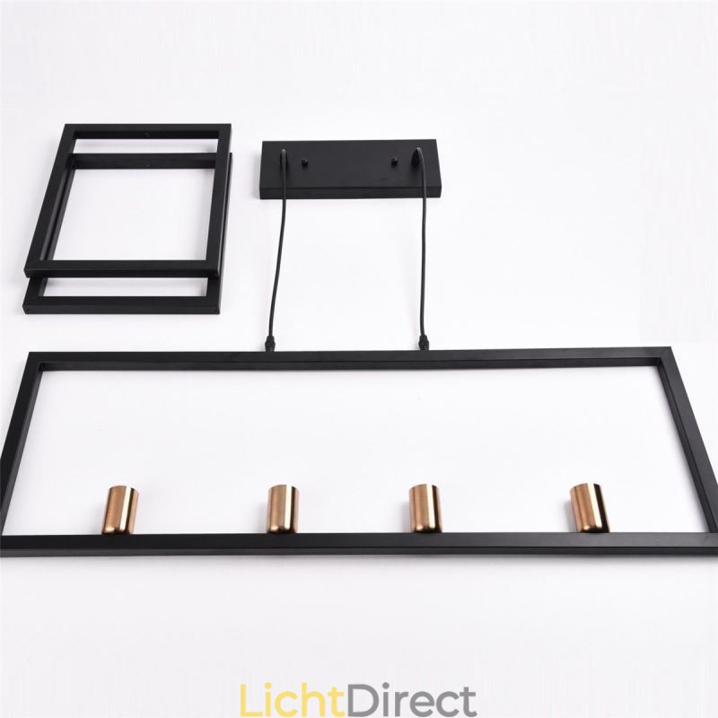 4-lichts hanglamp in industriële stijl Lightingway