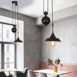 Industriële boerderij katrol hanglamp intrekbaar ontwerp verstelbare hoogte