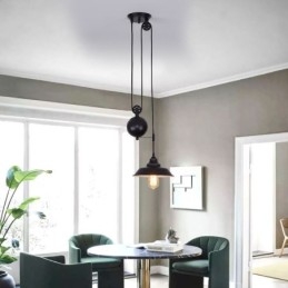 Industriële boerderij katrol hanglamp intrekbaar ontwerp verstelbare hoogte