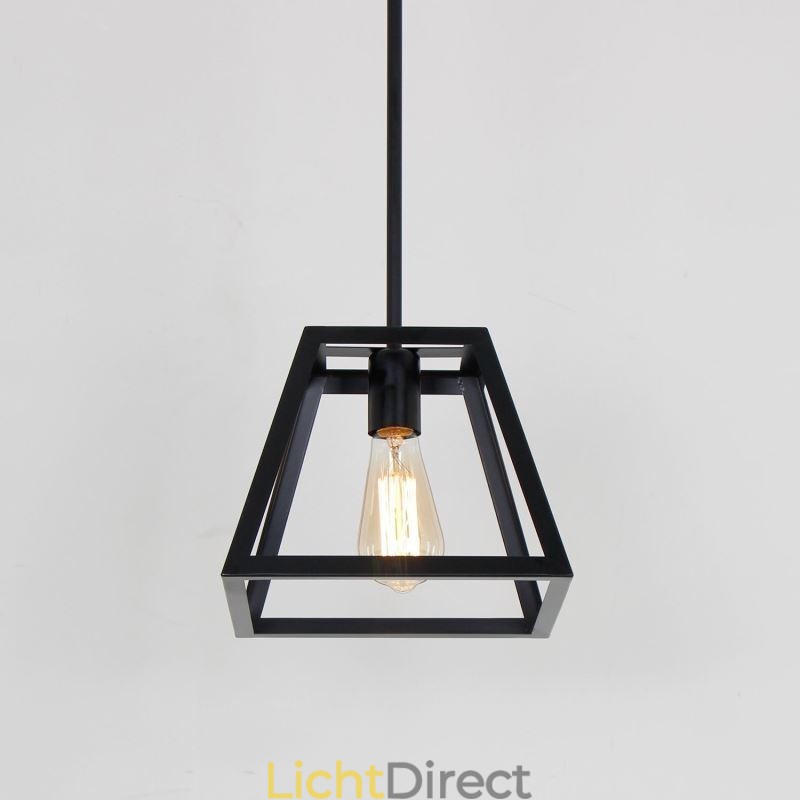 Rustieke boerderij hanglamp industriële mini metalen plafondlamp trapeziumvormige vorm eiland