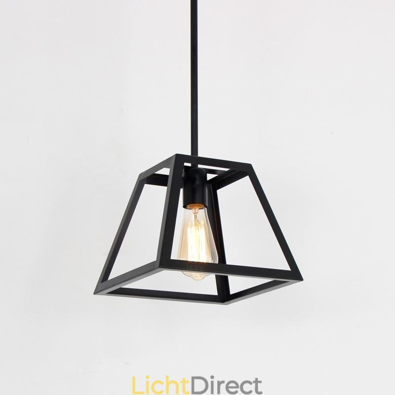Rustieke boerderij hanglamp industriële mini metalen plafondlamp trapeziumvormige vorm eiland
