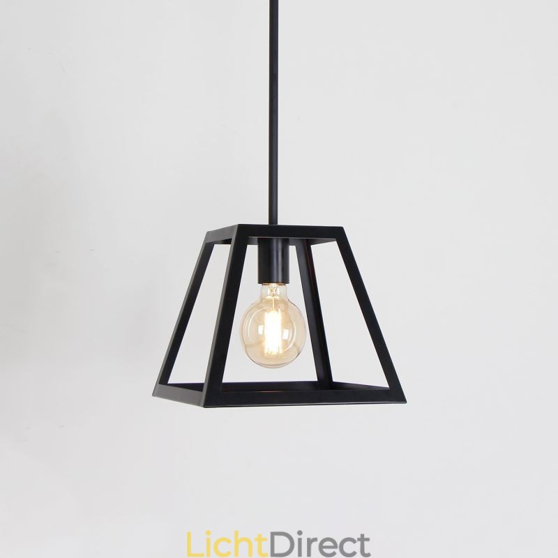 Rustieke boerderij hanglamp industriële mini metalen plafondlamp trapeziumvormige vorm eiland