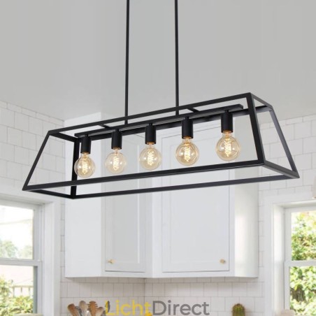 Industriële metalen hanglamp Trapeziumvormige plafondlamp Industriële metalen hanglamp Trapeziumvormige plafondlamp