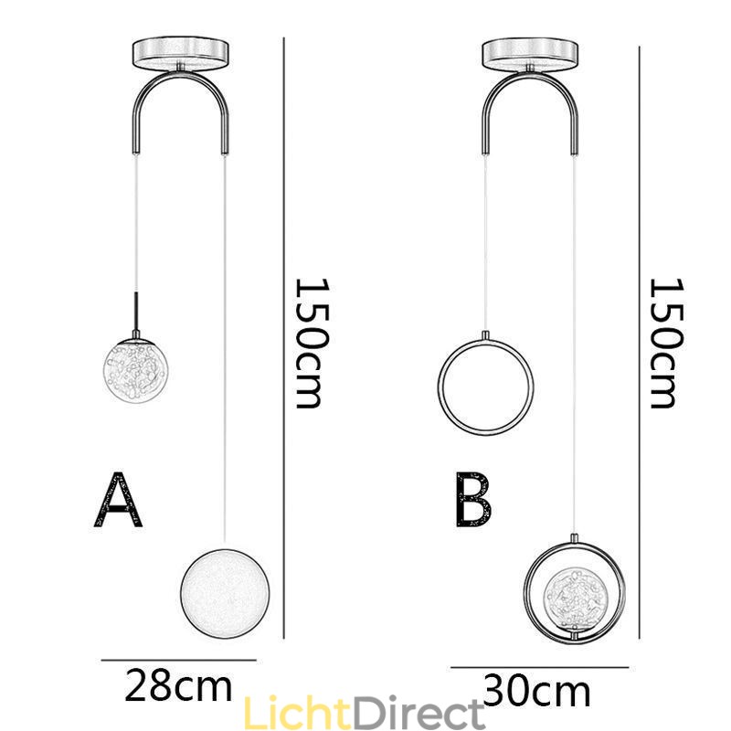 Ronde ring hanglamp moderne bol hanglamp