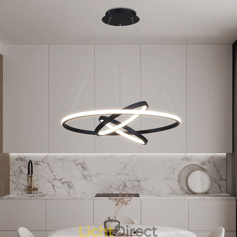 Moderne kroonluchter dimbare 3-rings hanglamp