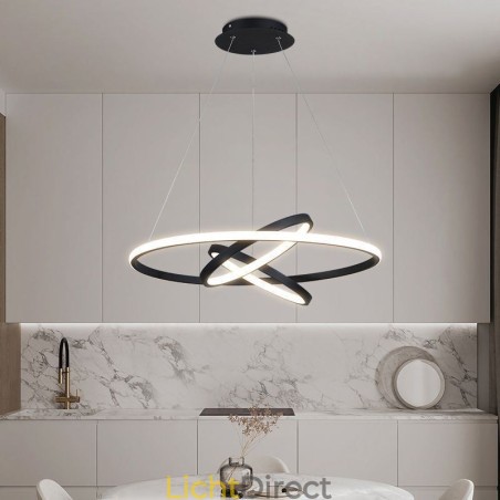 Moderne kroonluchter dimbare 3-rings hanglamp