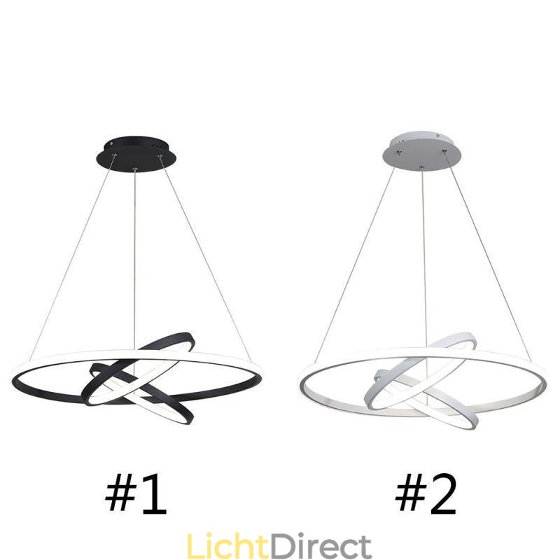Moderne kroonluchter dimbare 3-rings hanglamp