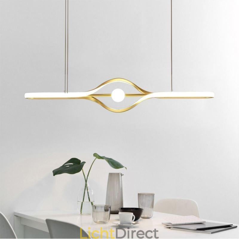 Moderne lineaire hanglamp met lange strip