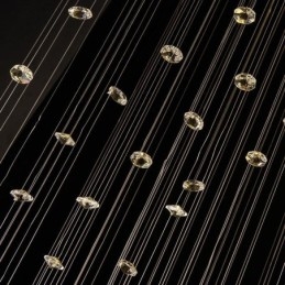 Kristallen kroonluchter eigentijds elegant plafondlamp armatuur duplex trap