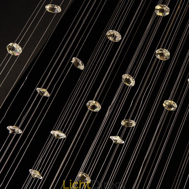 Kristallen kroonluchter eigentijds elegant plafondlamp armatuur duplex trap