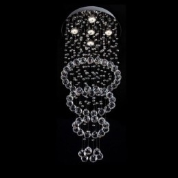 Kristallen kroonluchter eigentijds elegant plafondlamp armatuur duplex trap