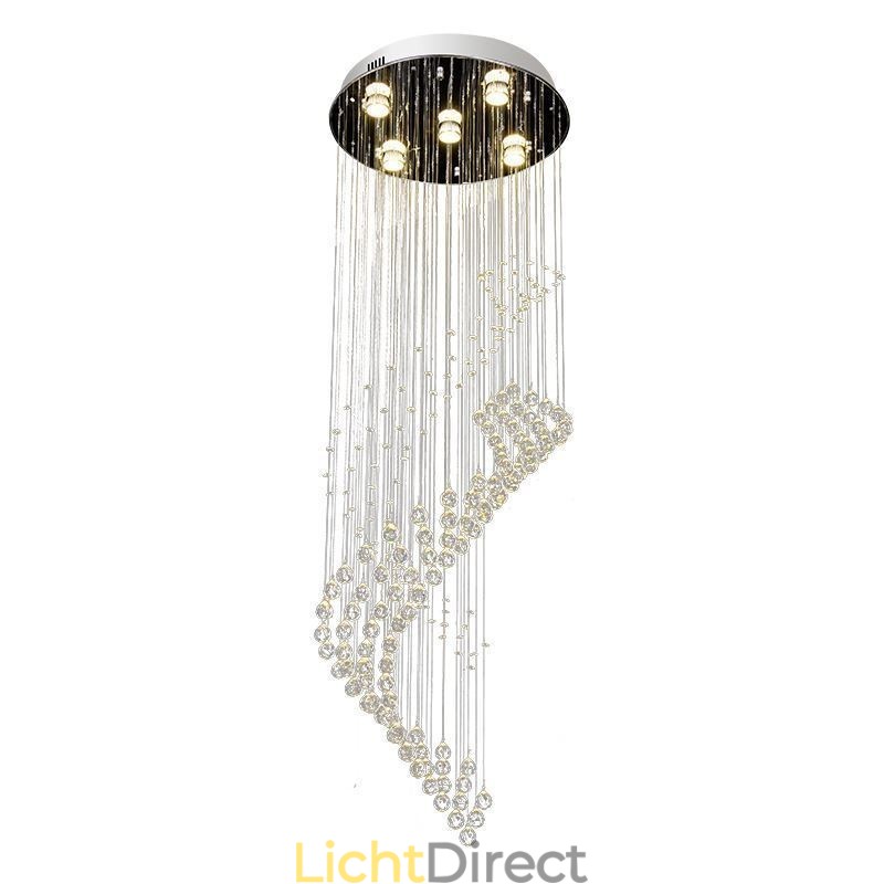 Elegante kristallen kroonluchter regendruppel plafondlampen hal