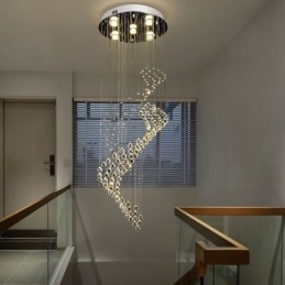 Elegante kristallen kroonluchter regendruppel plafondlampen hal