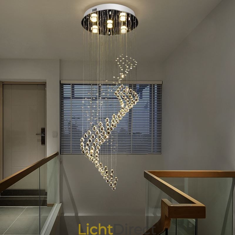 Elegante kristallen kroonluchter regendruppel plafondlampen hal
