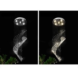 Elegante kristallen kroonluchter regendruppel plafondlampen hal
