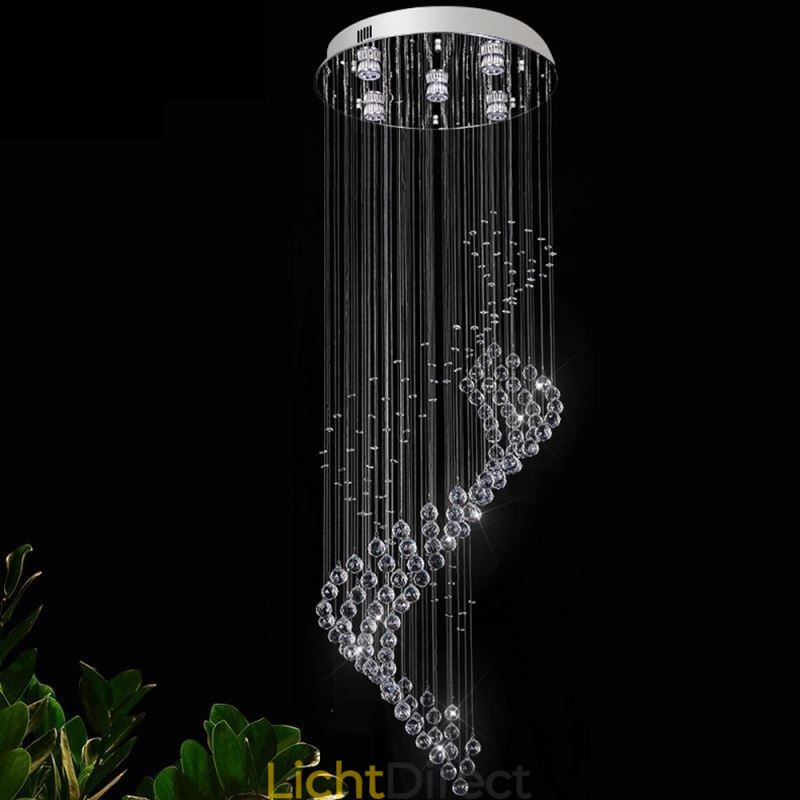 Elegante kristallen kroonluchter regendruppel plafondlampen hal