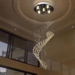 Elegante kristallen kroonluchter regendruppel plafondlampen hal