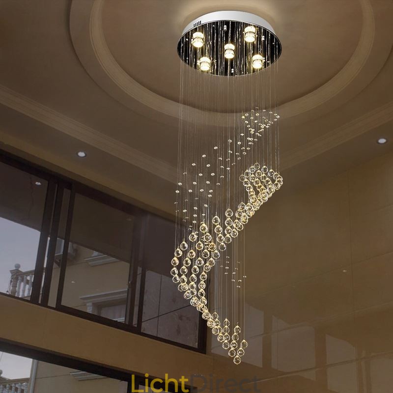 Elegante kristallen kroonluchter regendruppel plafondlampen hal