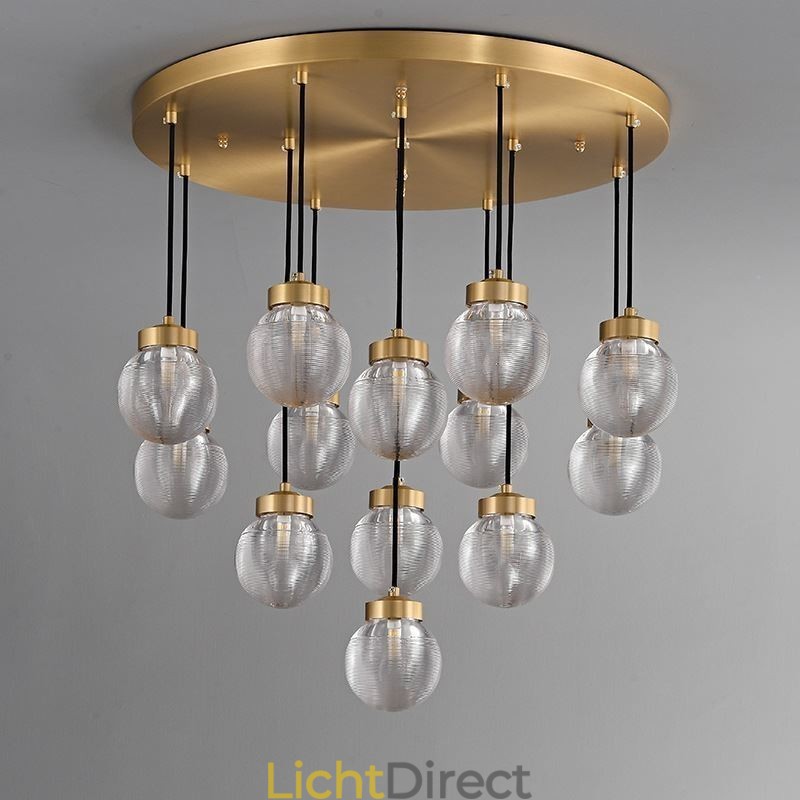 Amerikaanse Cluster Hanglamp Licht Luxe Glazen Bol Plafondlamp