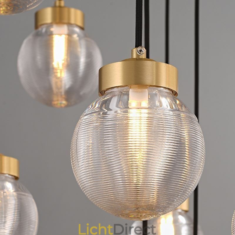Amerikaanse Cluster Hanglamp Licht Luxe Glazen Bol Plafondlamp