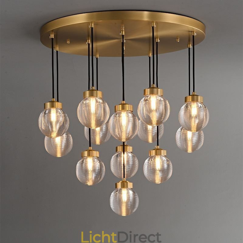 Amerikaanse Cluster Hanglamp Licht Luxe Glazen Bol Plafondlamp