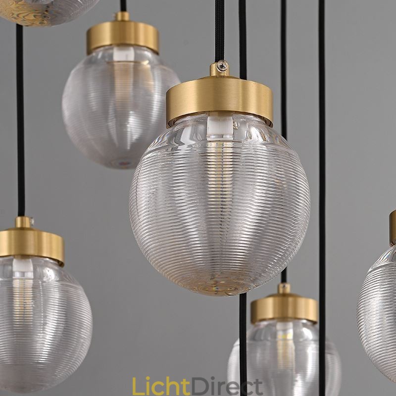 Amerikaanse Cluster Hanglamp Licht Luxe Glazen Bol Plafondlamp