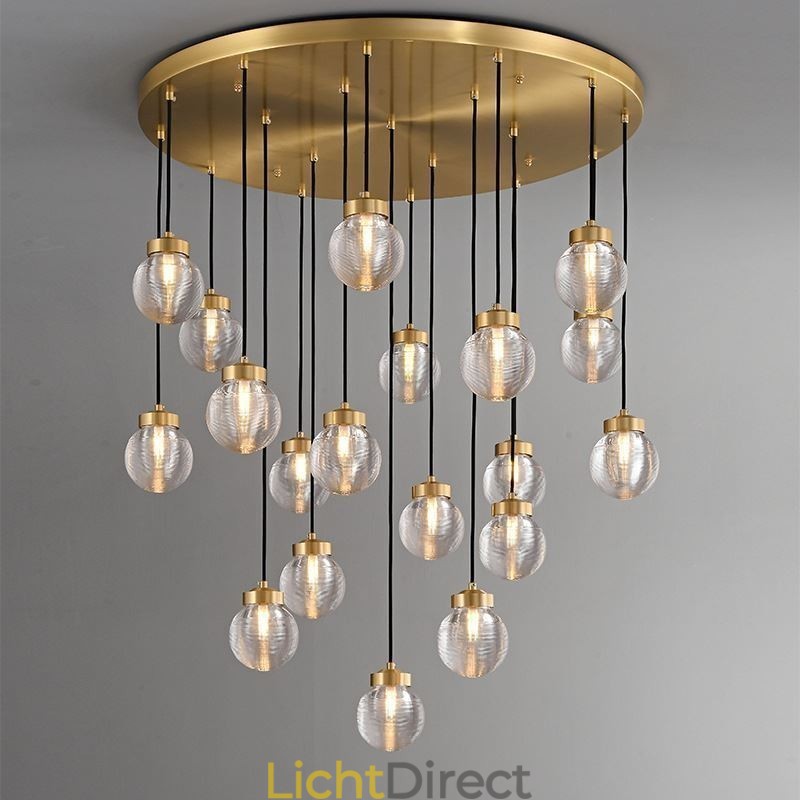Amerikaanse Cluster Hanglamp Licht Luxe Glazen Bol Plafondlamp