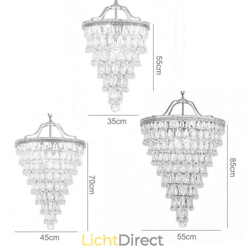 Amerikaanse Kristallen Plafondlamp Landelijke Retro Ronde Hanglamp